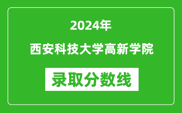 西安科技大学高新学院录取分数线2024年是多少分(附各省录取最低分)